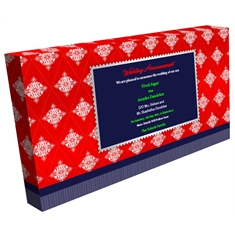Wedding Announcement Gift Box Luxury Silver 18 Compartments